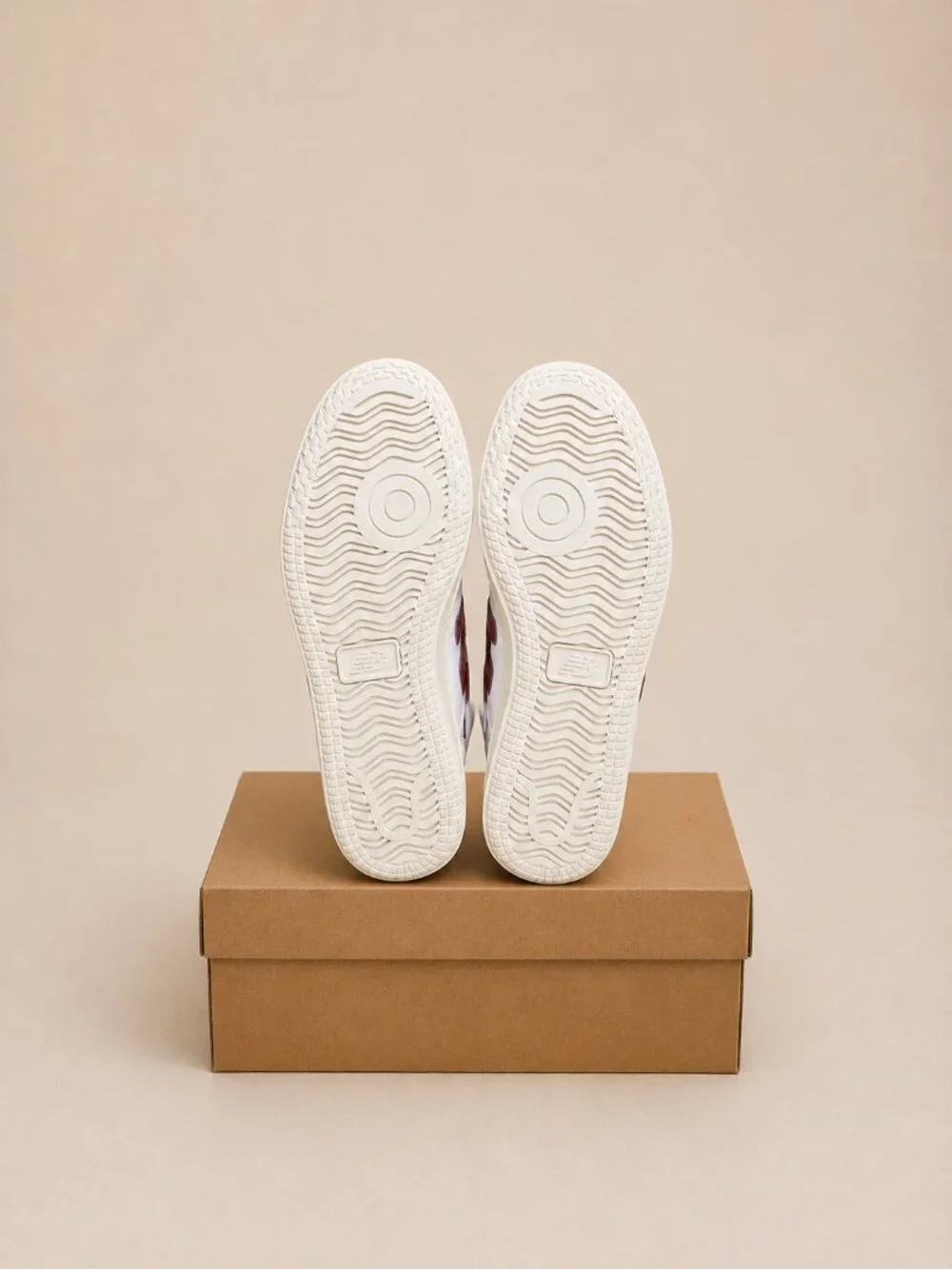New Balance CT500 White Burgundy Leather Court Sneakers CT500LPB Mens 8